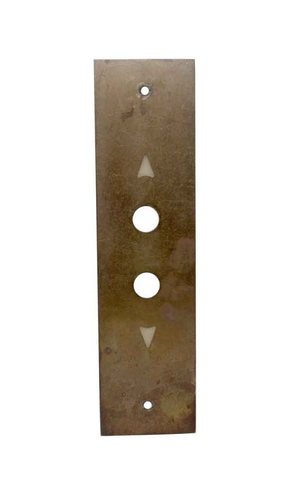 Elevator Hardware - Vintage Bronze Middle Floor Up & Down Elevator Plate