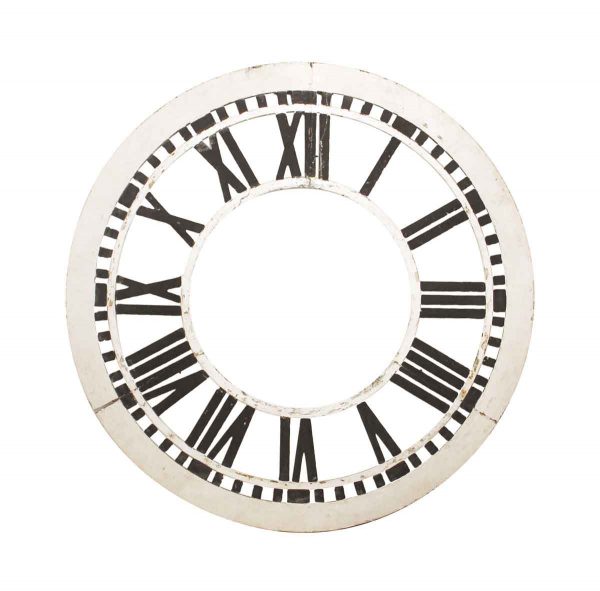 Exterior Materials - Vintage 5 ft Cast Iron Roman Numeral Clock Face