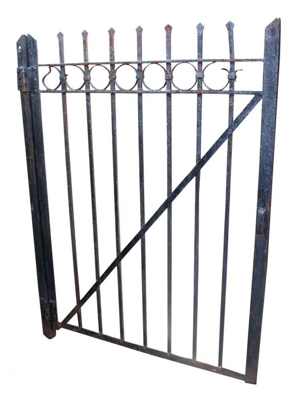 Gates - Salvaged Wrought Iron Gate with Circle Design