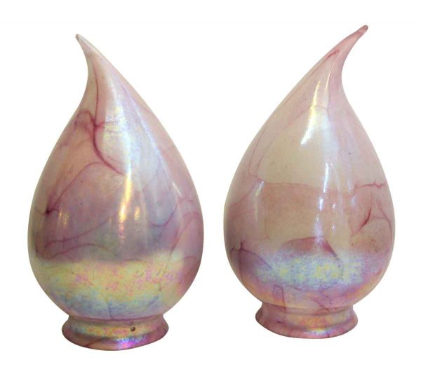 Globes & Shades - Pair of Disney Pointed Iridescent 9 in. Glass Globes