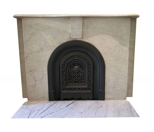 Mantels - Simple Arched NYC Townhouse Marble Mantel