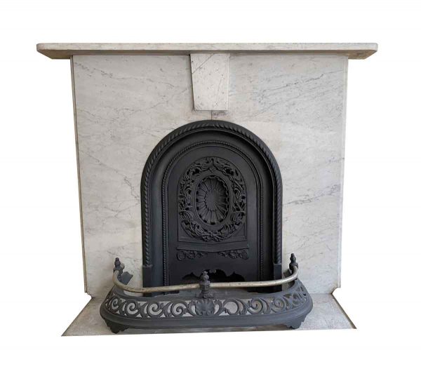 Mantels - Simple NYC Townhouse Mantel in Carrara Marble