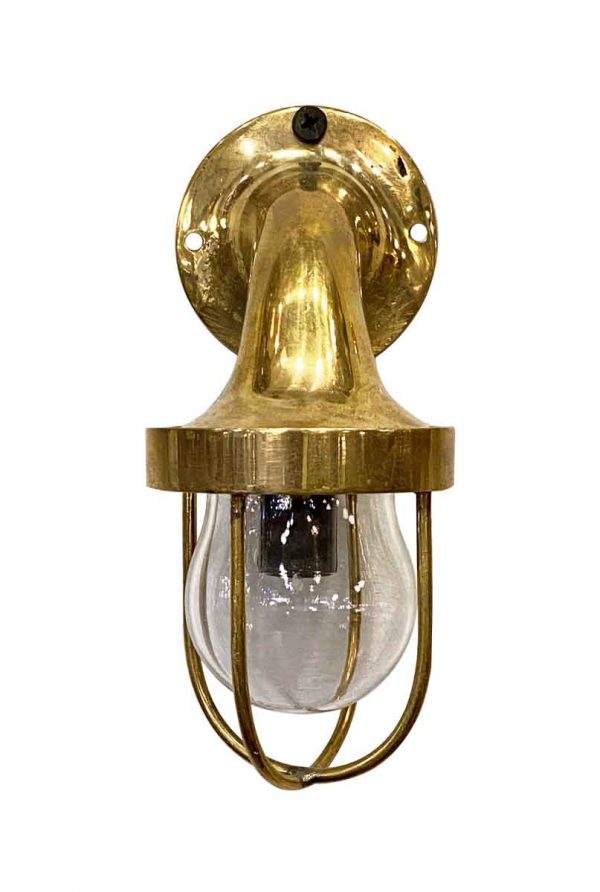 Nautical Lighting - Petite Bronze Nautical Sconce with Bubble Glass