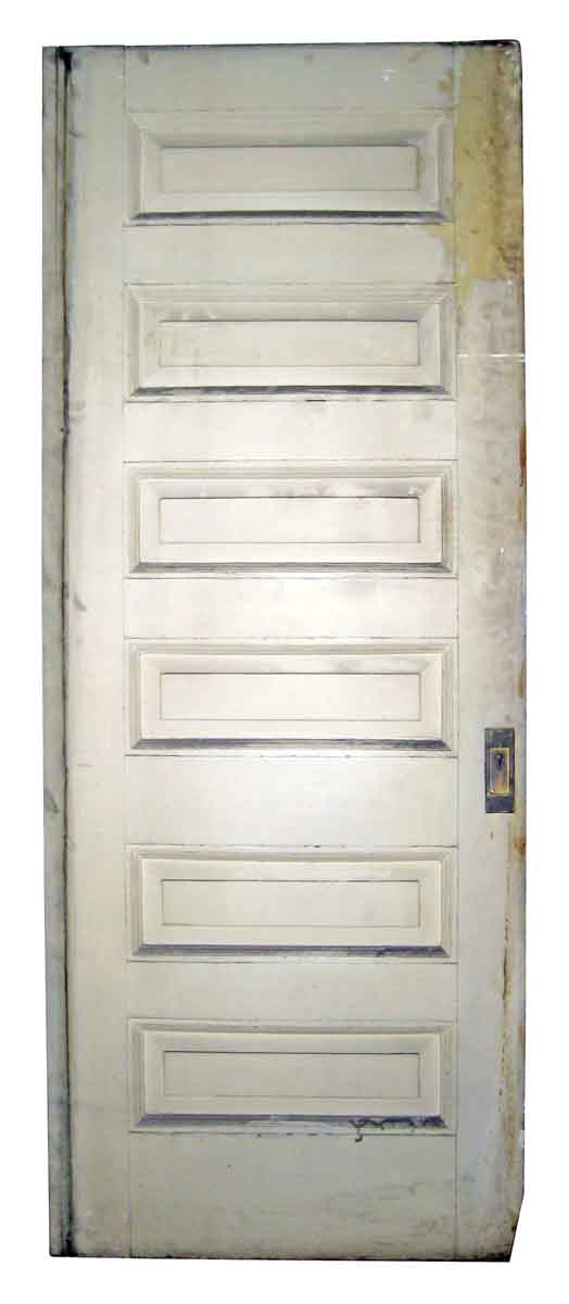 Pocket Doors - Antique 6 Pane Wood Pocket Door 84 x 33