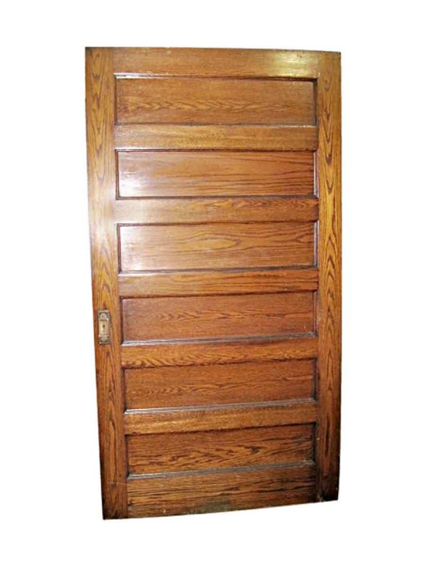 Pocket Doors - Antique Wide Oak Pocket Door 95.5 x 48.25