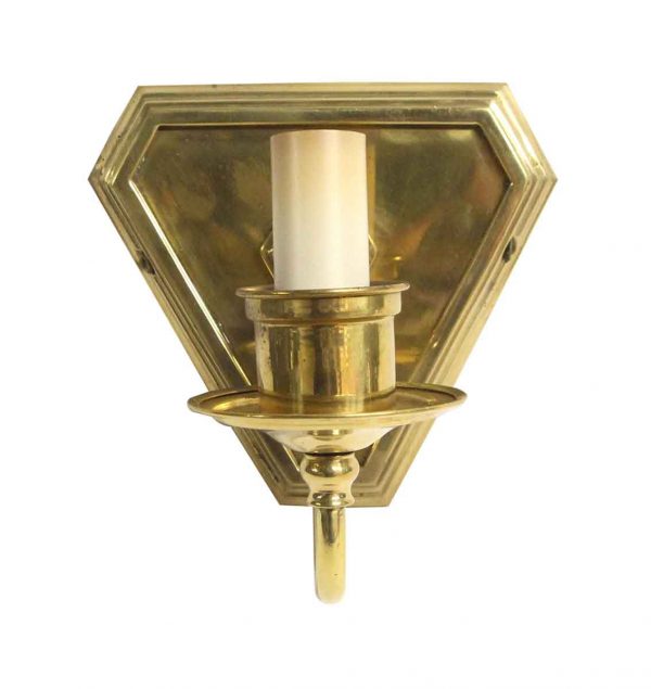 Sconces & Wall Lighting - Arts & Crafts Triangular Brass Wall Sconce