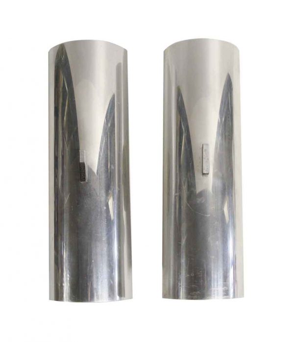 Sconces & Wall Lighting - Pair of Mid Century Modern Aluminum Wall Sconces
