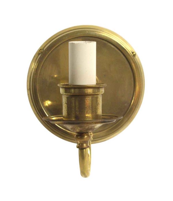 Sconces & Wall Lighting - Traditional Circular Cast Brass Wall Sconce