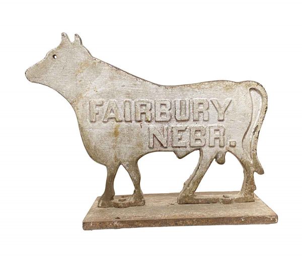Statues & Sculptures - Large Fairbury Cast Iron Cow Windmill Weight