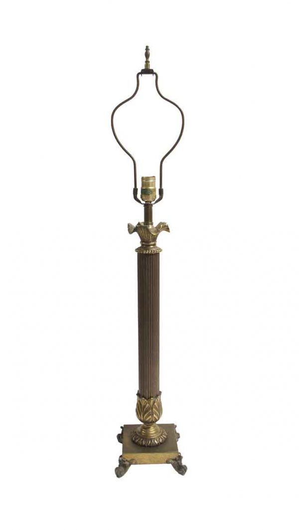 Table Lamps - Tall Vintage Brass Table Lamp