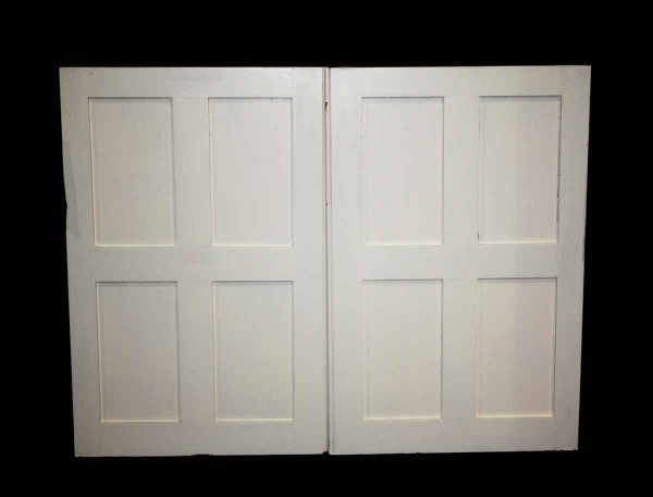 Cabinet Doors - White Pine Shutter Built-in Cabinet Double Doors 31.75 x 41.25