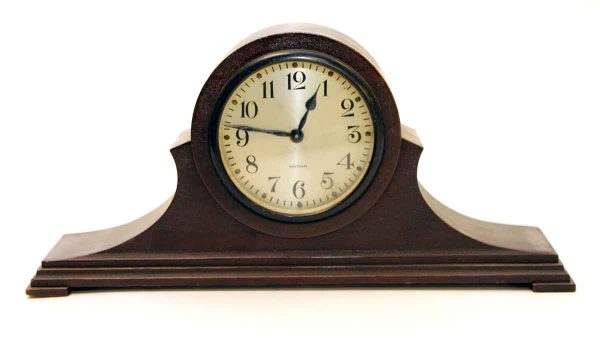 Clocks  - Vintage Waltham Brown Mantel Clock