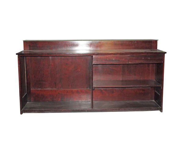 Commercial Furniture - Antique Glass Front 7 ft Mahogany Showcase