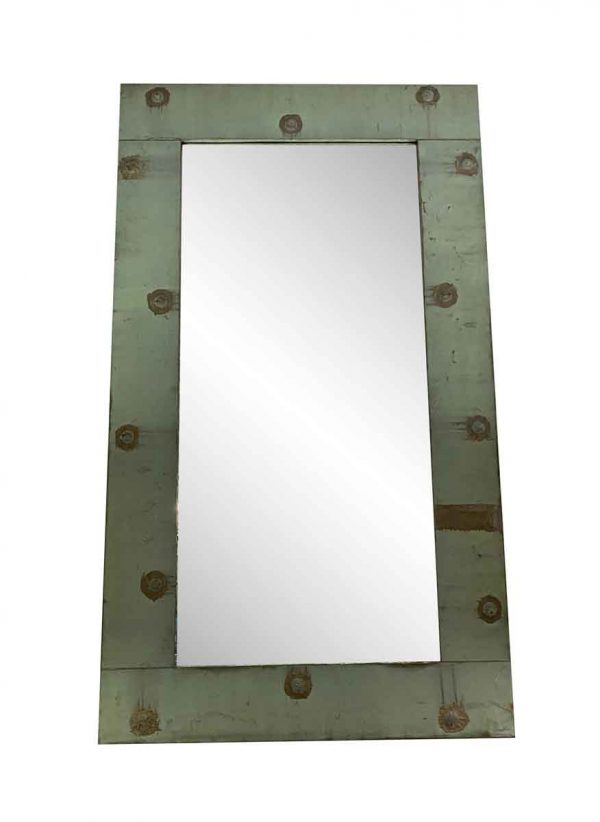 Copper Mirrors & Panels - Large Reclaimed Verdigris Copper Mirror 84 x 48