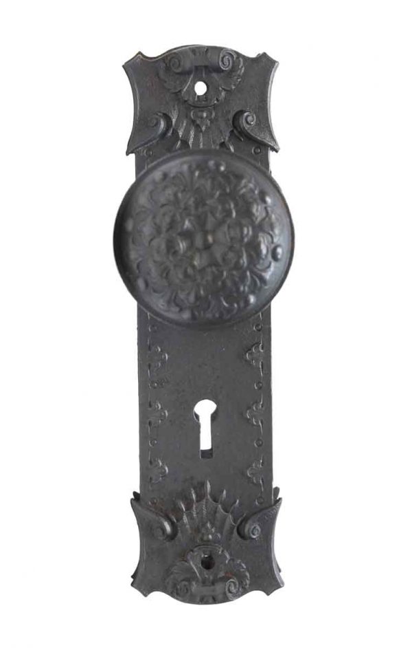 Door Knob Sets - Antique Norwalk Ideal Cast Iron Door Knob Set