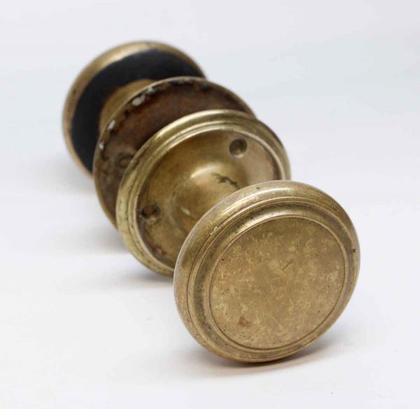 Door Knobs - Pair of Bronze Concentric Door Knobs with Matching Rosettes