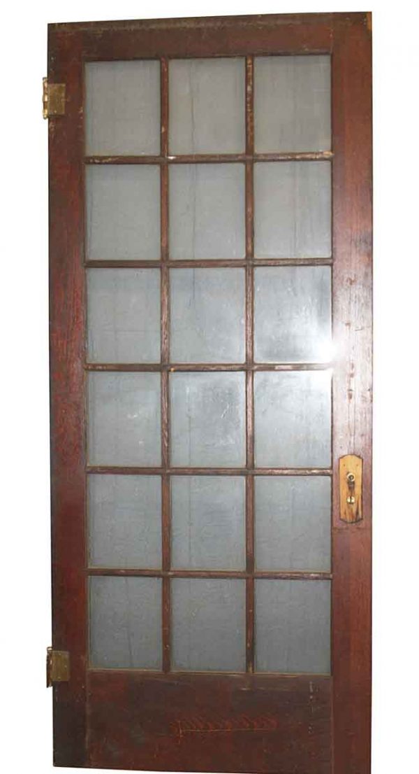 French Doors - Antique 18 Lite Wood French Door 83.75 x 36