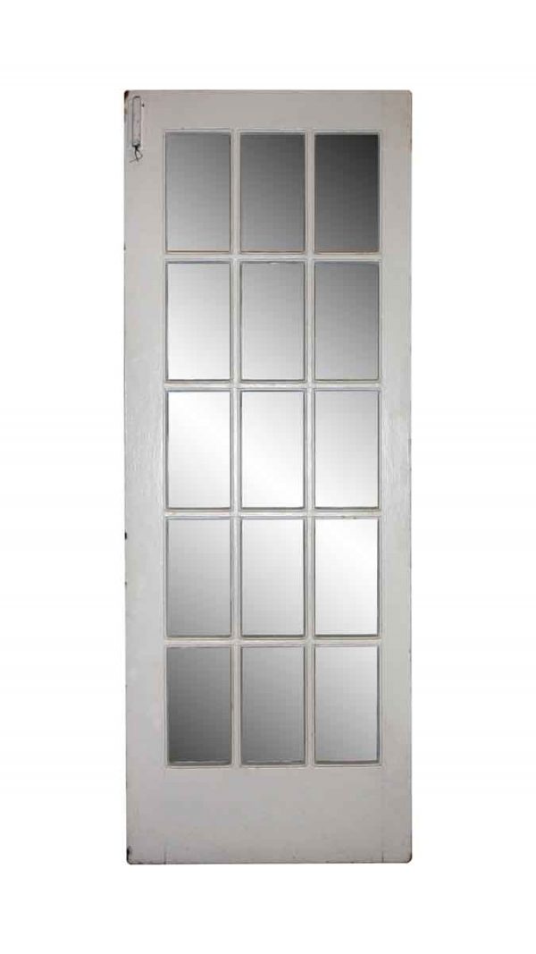 French Doors - Vintage 15 Lite White Wood French Door 83.75 x 31