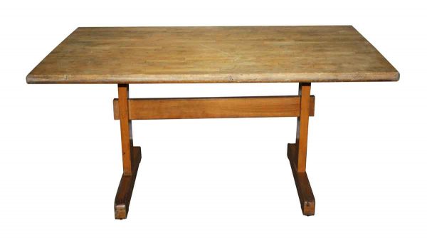 Kitchen & Dining - Vintage 5 ft. Maple Trestle Base Table