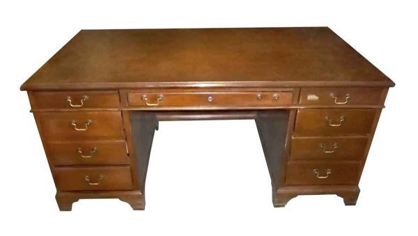 Office Furniture - Vintage Traditional 5.5 ft Walnut Office Desk