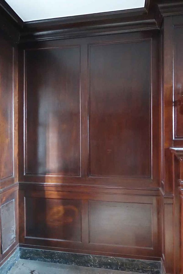 Paneled Rooms & Wainscoting - Neoclassical Walnut Paneled Room with Simple Features