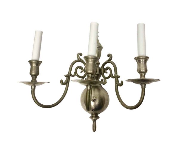 Sconces & Wall Lighting - Original Silver Over Brass Williamsburg Wall Sconce