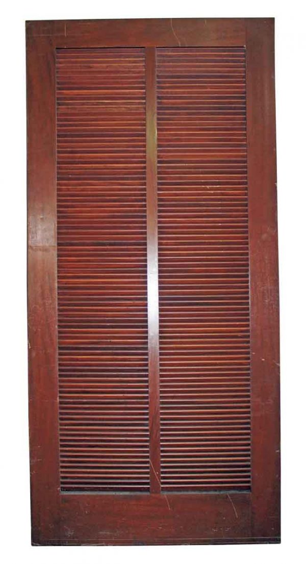 Specialty Doors - Vintage Large Wood Louver Door 98 x 45.5