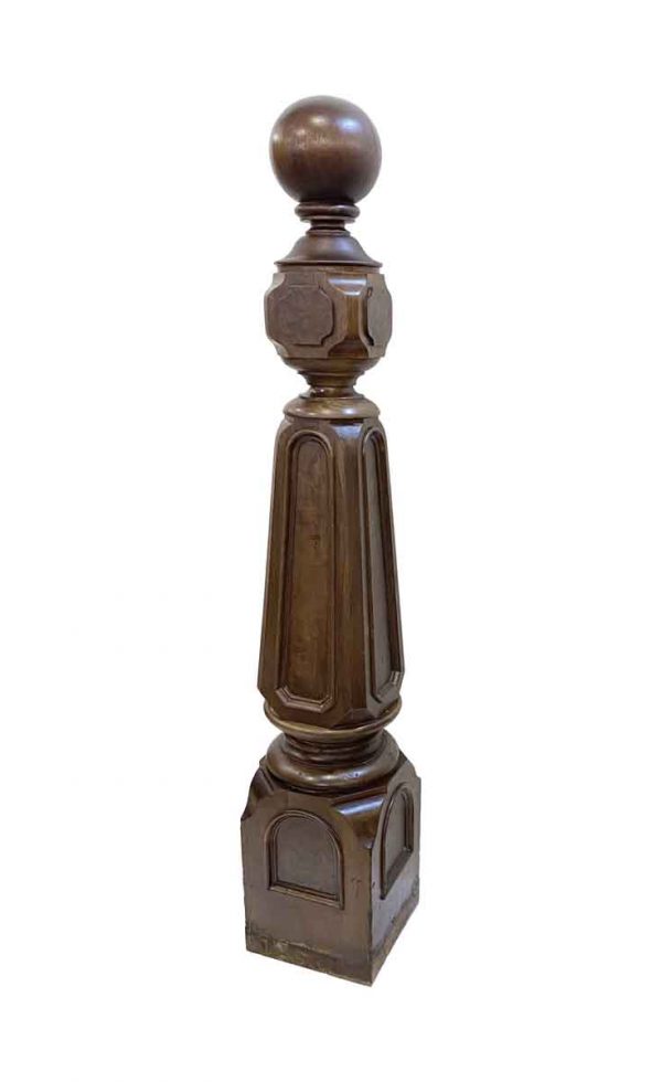 Staircase Elements - 19th. Century NYC Large Walnut Stair Newel Post