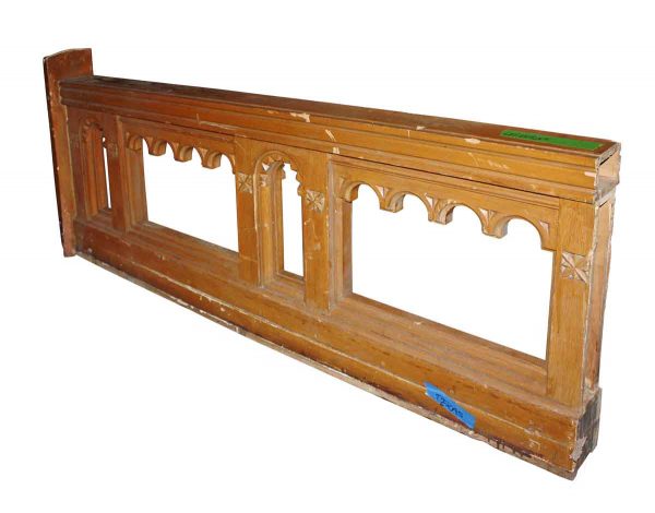 Staircase Elements - Reclaimed 7 ft Pine Gothic Church Railing