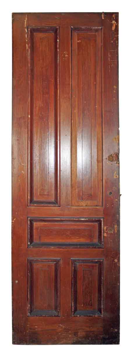 Standard Doors - Antique 5 Pane Dark Stained Passage Door 89.5 x 28.75