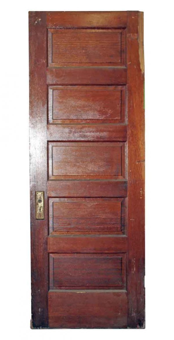 Standard Doors - Antique 5 Pane Wood Stained Passage Door 78 x 28.25