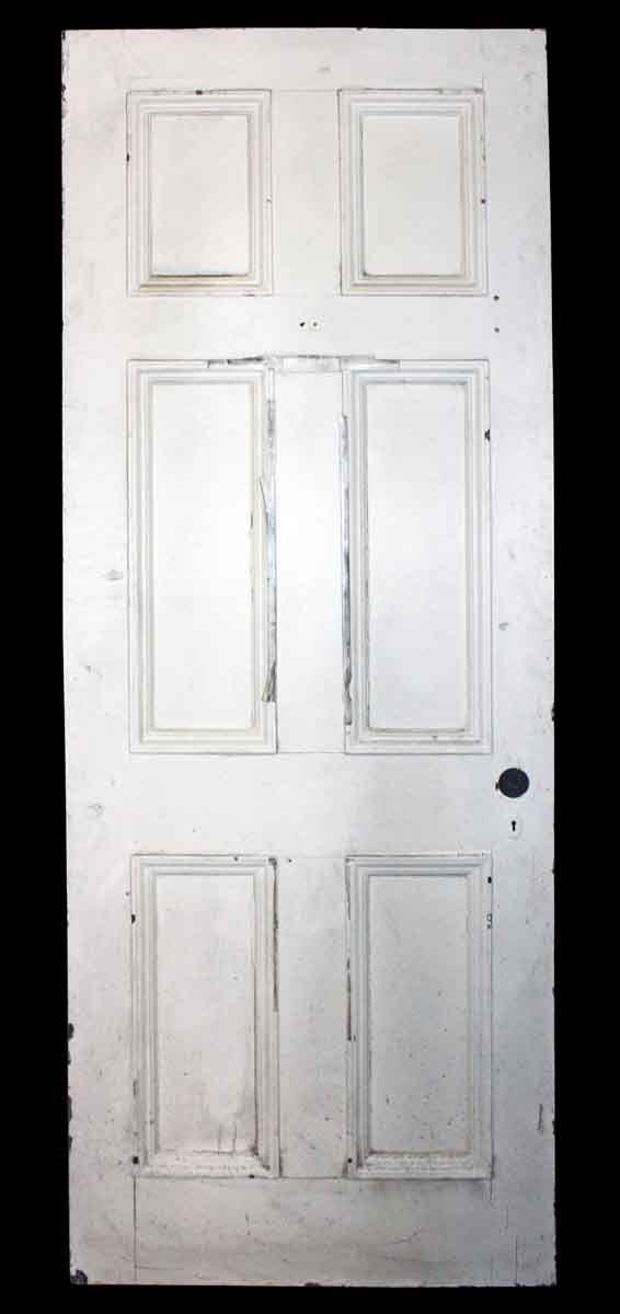 Standard Doors - Antique 6 Pane Wood White Passage Door 86.75 x 31.5