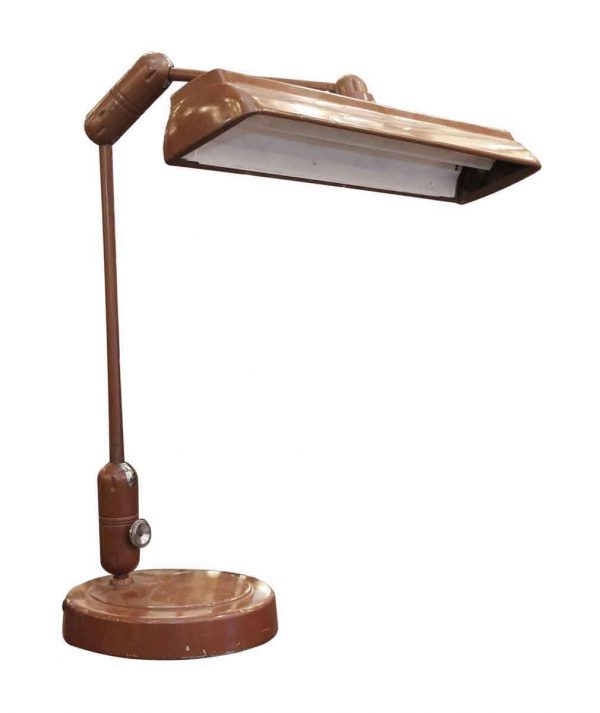 Desk Lamps - 1940s Brown Desk Lamp