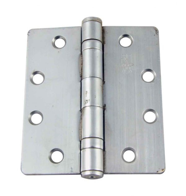 Door Hinges - Vintage Aluminum Hager 4.5 x 4 Butt Door Hinge with Flat Tips