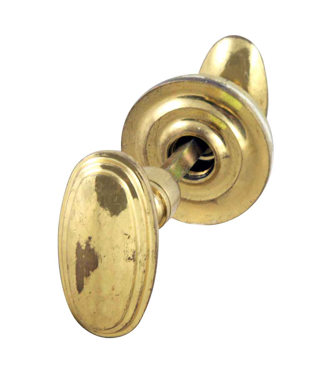 Modern Concentric Brass Oval Door Knob Set