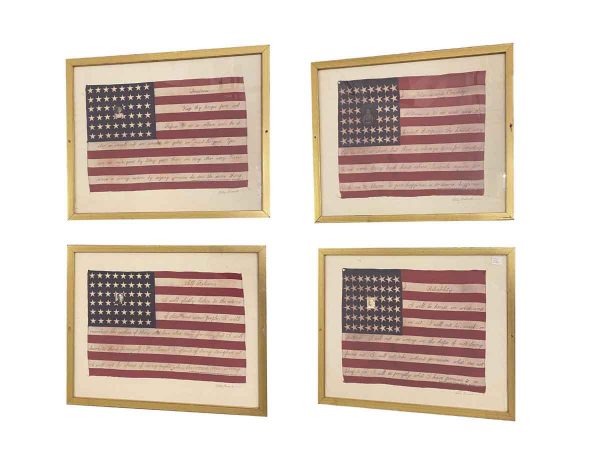 Flags - Set of Four Betsy Nimock 48 Star US Flags