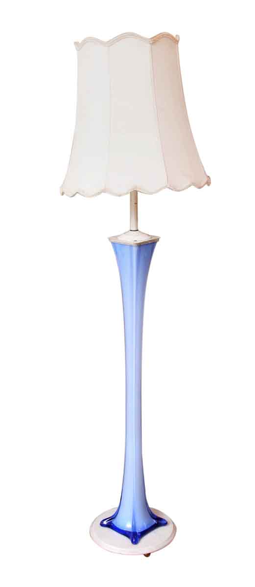 Floor Lamps - 1950s Blue Murano Glass Floor Lamp