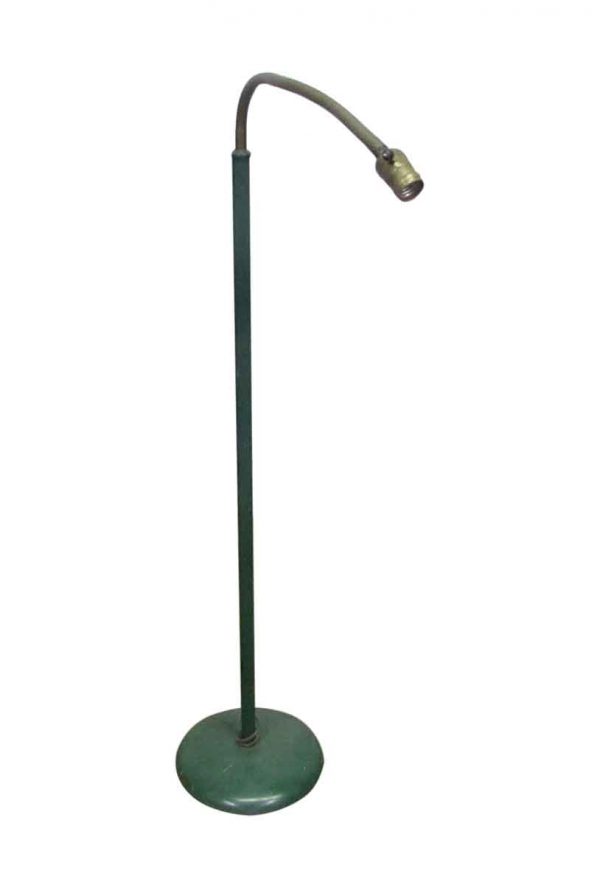 Floor Lamps - Vintage Green Enamel Floor Lamp