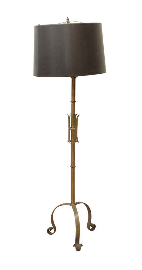 Floor Lamps - Wrought Iron Floor Lamp with Black Shade
