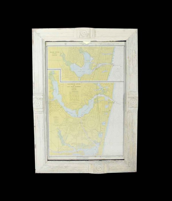 Globes & Maps - Framed First Edition Nautical Map of East Coast New Jersey