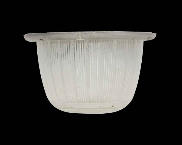 Globes & Shades - 1950s Ribbed Glass Recessed Light Cover
