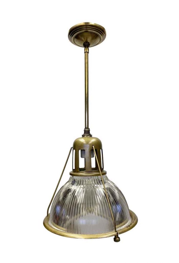 Industrial & Commercial - Industrial Holophane Pendant Light with Bronze Finish