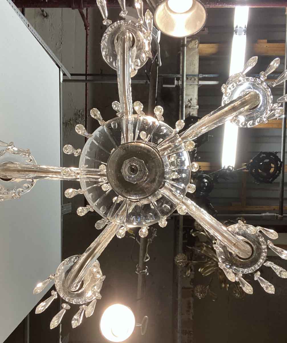 1920s Crystal 5 Arm Chandelier with Crystal Arms | Olde Good Things
