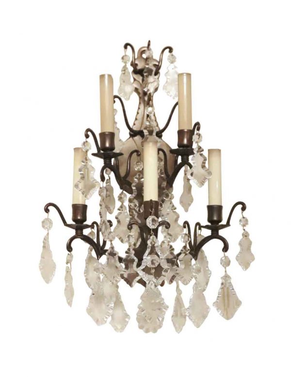 Sconces & Wall Lighting - Waldorf Astoria French Louis the XVI Suite Crystal Sconce