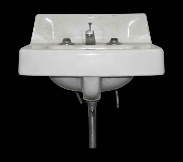Bathroom - Reclaimed Wall Mount White Cast Iron Wall Sink