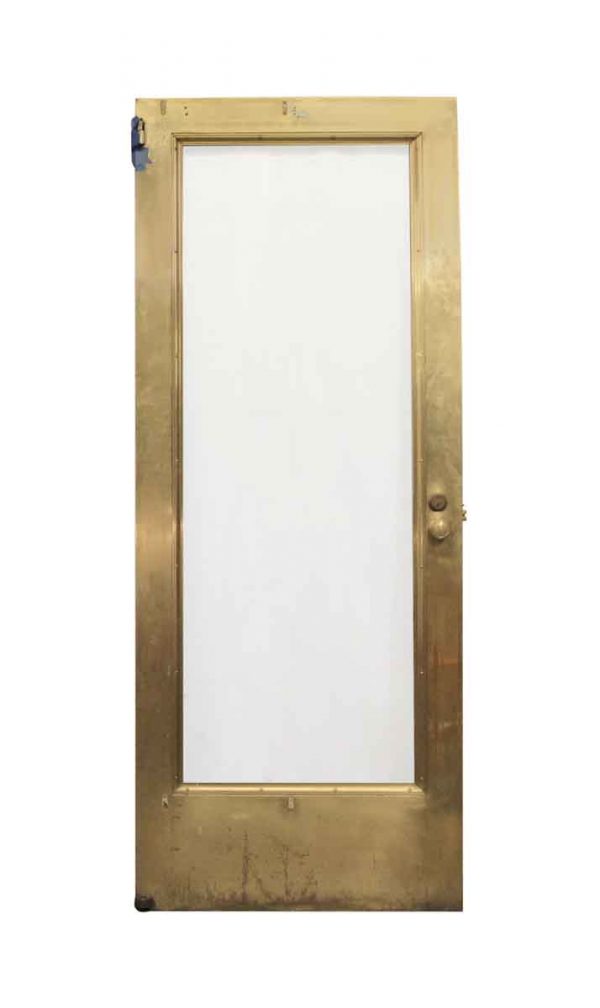 Commercial Doors - Vintage 1 Lite Brass Commercial Entry Door 89.5 x 35.75