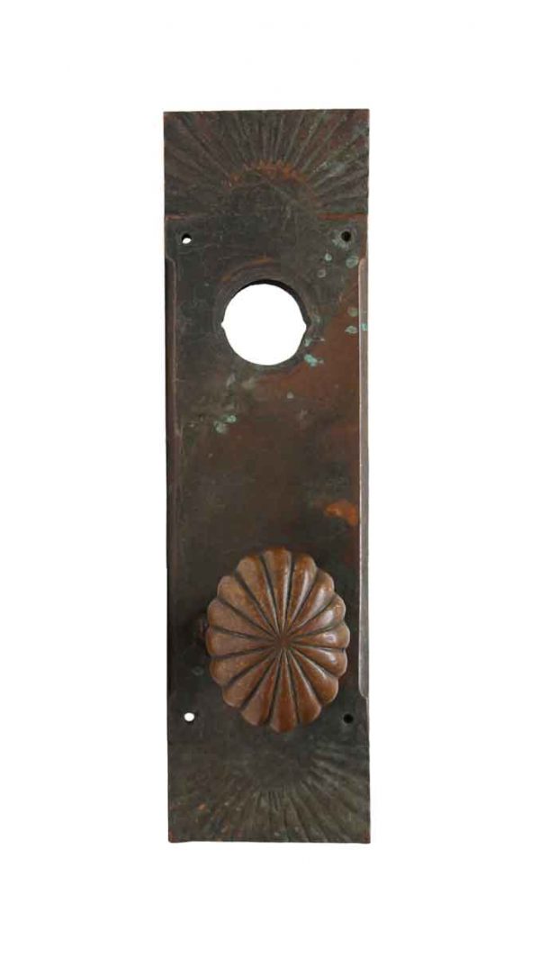 Door Knob Sets - Vintage Bronze Oval Fluted Door Knob Set