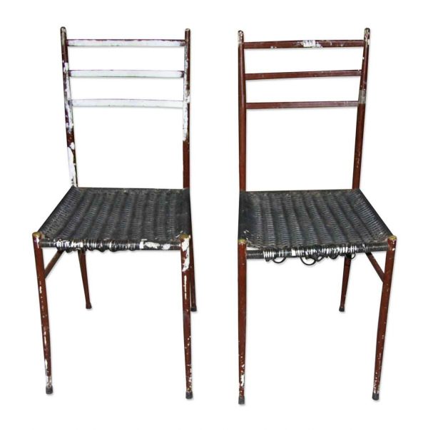 Flea Market - Pair of Vintage Wooden Wicker Chairs