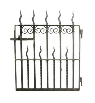 Brooklyn Brownstone Wrought Iron Flame Finial Gate | Olde Good Things