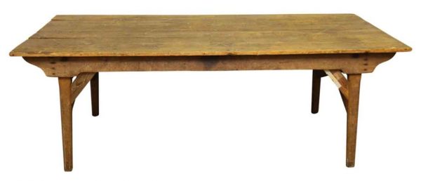 Kitchen & Dining - Antique 7 ft Distressed Pine Dining or Work Table
